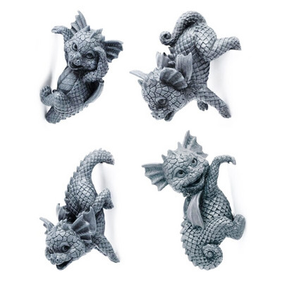 50 LB 4 db 3D kerti sárkány szobrok dinoszaurusz szobor figura virágcserép medál