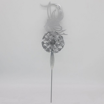 Piksų fėjos sodo skulptūros kuolų fėjos ir kiaulpienės šoka kartu peizažinis metalinis miniatiūrinis figūrėlė veja Dekoratyvinis