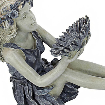 Καθιστή Νεράιδα Άγαλμα Λουλούδι Νεράιδα Γλυπτό Κήπος Τοπίο Αυλή Τέχνη Στολίδι Ρητίνη Καθιστή Άγαλμα Εξωτερικά Ειδώλια Χειροτεχνία