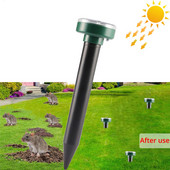 1vnt saulės energija varomas ultragarsinis pelės kurmis kenkėjų graužikų atbaidiklis, kiemo LED šviesos atbaidiklis lauko lempų kiemo sodas