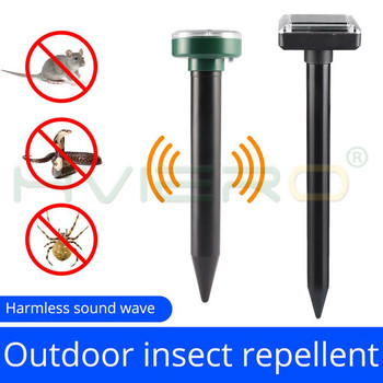 1Pcs Solar Powered Ultrasonic Mouse Mole Mole Pest Rodent Repellent Yard Light Repeller LED Outdoor Lamp Yard Garden