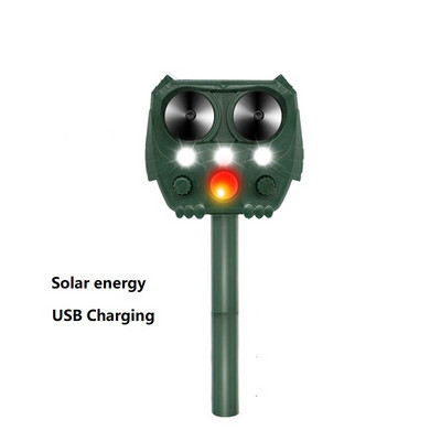 Ultrahangos napenergiával hajtott, mozgással aktiválható állati macskák megijesztése, kutyariasztó szonárriasztó szerek kültéri kertészkedéshez