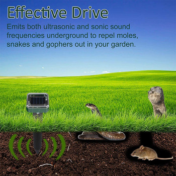 1/2/8Pcs Solar Ultrasonic Rat Repeller Outdoor LED Solar Snake Repeller In Breeding Farm