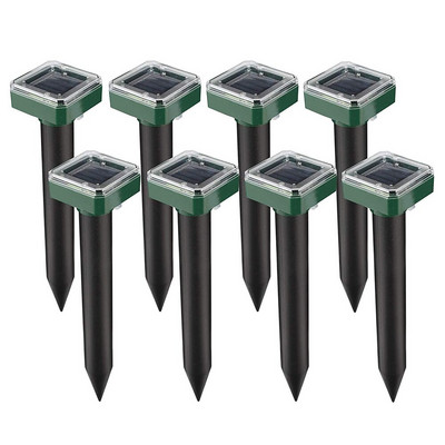 1/2/8 vnt Saulės ultragarsinis žiurkių atbaidiklis lauko LED saulės gyvačių repeleris veisimo ūkyje