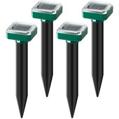 Päikeseenergial töötav ultraheli näriliste peletaja 2 tk 4 tk õue aiahiire kahjuritõrjevahend õue LED valgustõrjuja