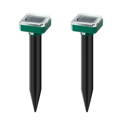 Päikeseenergial töötav ultraheli näriliste peletaja 2 tk 4 tk õue aiahiire kahjuritõrjevahend õue LED valgustõrjuja