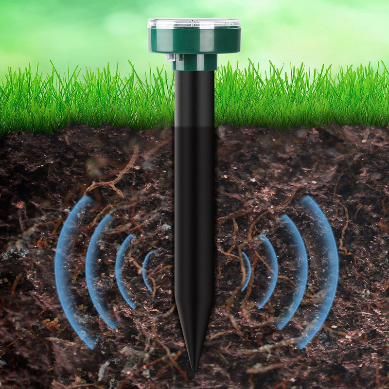 Päikeseenergial töötav ultraheli näriliste peletaja 2 tk 4 tk õue aiahiire kahjuritõrjevahend õue LED valgustõrjuja