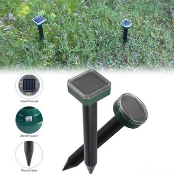 Ultrasonic Solar Power Mouse Repeller Outdoor Garden Yard Mole Rat Rodent LED Repeller with Solar Energy Panel Outdoor Repeller