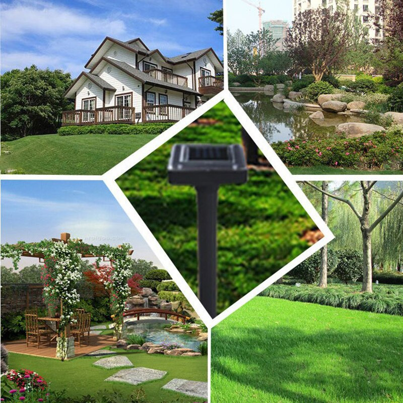 Ultragarsinis saulės energijos pelės atbaidiklis lauko sodo kiemo kurmio žiurkės graužikams su saulės energijos skydeliu lauko repelentu