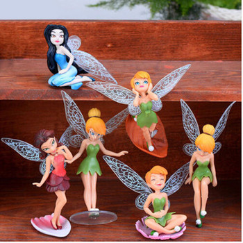 6 броя цветна фея летящо крило семейство миниатюрна изкуствена градинска декорация декорация на дома занаяти декорация на сукуленти