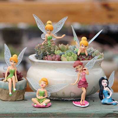 6 tükki lillehaldjas lendava tiiva perekond miniatuurne kunstlik aiakaunistus kodukaunistus käsitöö sukulendid kaunistus