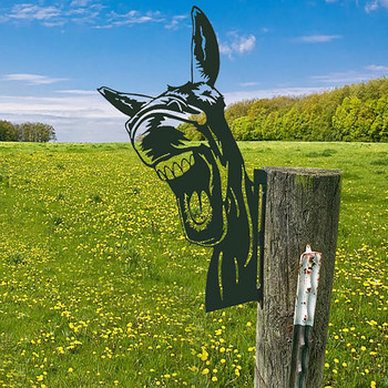Αγρόκτημα Peeking Animals Βοοειδή Μεταλλική Τέχνη Εξωτερικά Γλυπτά Κήπου Διακόσμηση Αστεία Διακοσμητικά Στολίδια Αγάλματα Χειροτεχνία