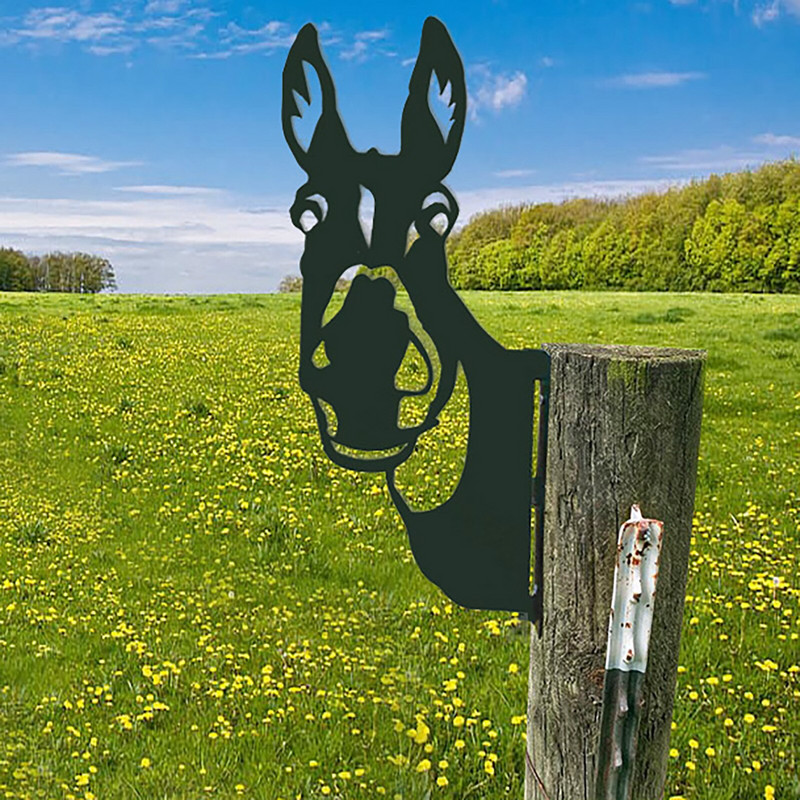 Farma Životinje koje vire Goveda Metalna umjetnost Vanjski vrt Skulpture Dekoracija Viri Smiješni ukrasni ukrasi Kipovi Rukotvorine