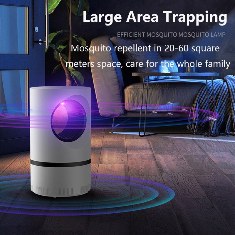 LED лампа против комари с вентилатор против комари USB мухоекстрактор Електрически убиец на насекоми Безрадиационен репелент за дома