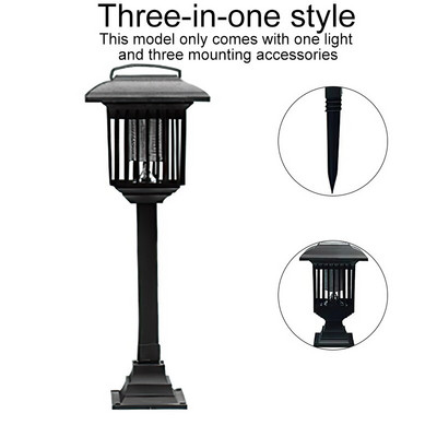 Solarna električna svjetiljka protiv komaraca otporna na kišu, zamka protiv komaraca, repelent insekata, LED solarno svjetlo, vanjski vrt