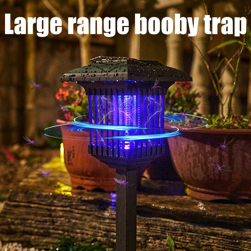 Solarna električna svjetiljka protiv komaraca otporna na kišu, zamka protiv komaraca, repelent insekata, LED solarno svjetlo, vanjski vrt