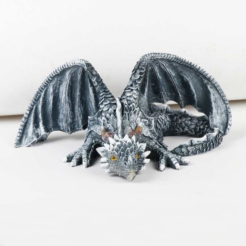 Drakono sargybos sodo skulptūra, laipiojanti drakono sodo puošmena Didinga drakono drožyba namų sodo puošmena