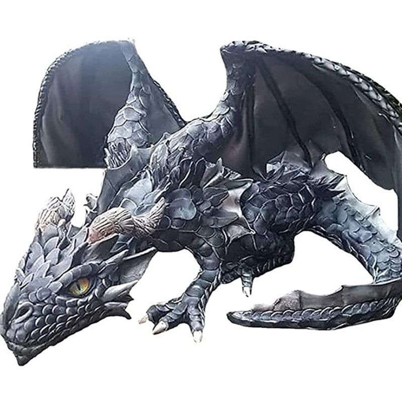 Drakono sargybos sodo skulptūra, laipiojanti drakono sodo puošmena Didinga drakono drožyba namų sodo puošmena