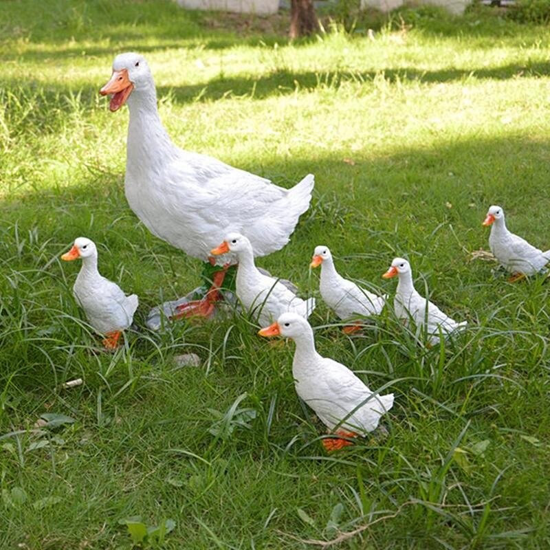 Slatka patka Smola Vrtni kip Dvorište Ribnjak Patke Dekoracija Skulptura Unutarnji vanjski Dekor dvorišta Ribnjak Ukras travnjaka