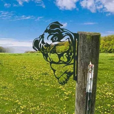 Kerti dekoráció kültéri kerti szobrok ló bárány csirke kutya fém díszkert fa cölöp dugó medál dekoráció