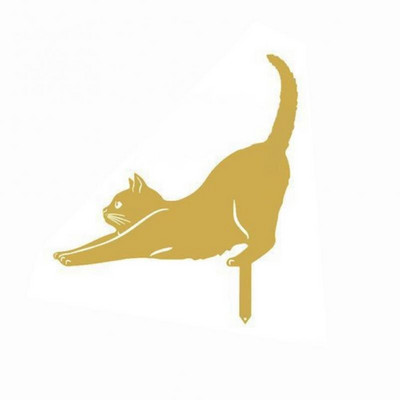 Sodo išdykusios katės statulos Sodo dekoravimas Juokingos metalinės katės skulptūros Lauko kiemas ant žemės Dekoratyvinės figūrėlės Meno papuošalai