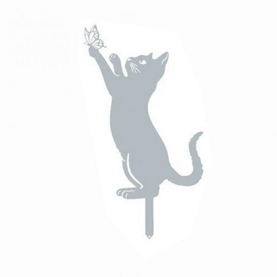 Sodo išdykusios katės statulos Sodo dekoravimas Juokingos metalinės katės skulptūros Lauko kiemas ant žemės Dekoratyvinės figūrėlės Meno papuošalai