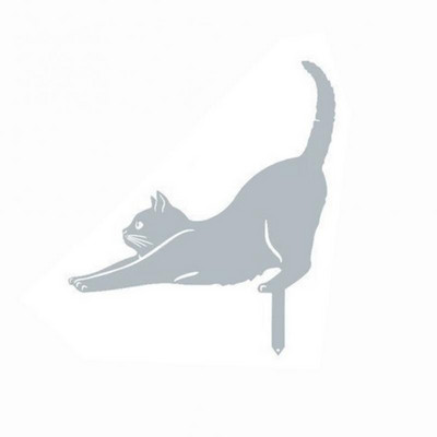 Sodo išdykusios katės statulos Sodo dekoravimas Juokingos metalinės katės skulptūros Lauko kiemas ant žemės Dekoratyvinės figūrėlės Meno papuošalai