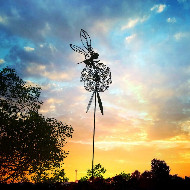 Kiaulpienių fėjos Pixies Gėlių fėjos Sodo puošmena Statula Veja Kraštovaizdžio Skulptūra Figūrėlė Lauko Sodo Kiemo Meno Dekoras