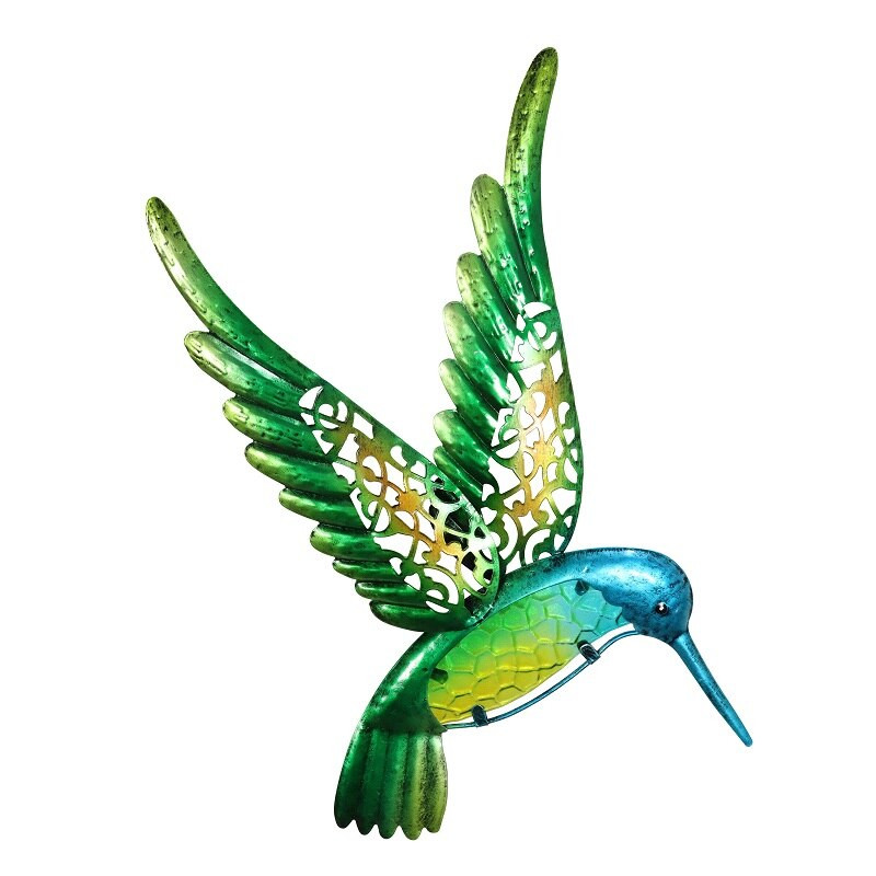 Metalni kolibri ptica Zidna umjetnička djela Vanjska dekoracija vrta Vanjski kipovi za dom Minijature Dodaci Skulpture