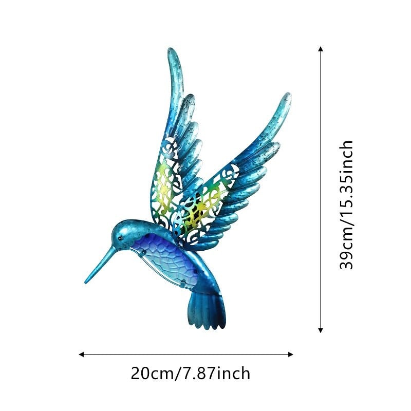 Metalni kolibri ptica Zidna umjetnička djela Vanjska dekoracija vrta Vanjski kipovi za dom Minijature Dodaci Skulpture