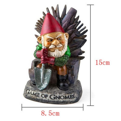 Gnomų žaidimas Sodo skulptūra Juokinga laikantis kastuvą Nykštuko statula Derva Nykštuko figūrėlės Papuošalai Namų lauko dekoravimas