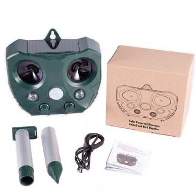 PIR judesio jutiklis Saulės gyvūnų repelentas Ultragarsinis atbaidantis atbaidymo priemonė lauko sodo šunų kačių paukščių pelių gaudymo įtaisai