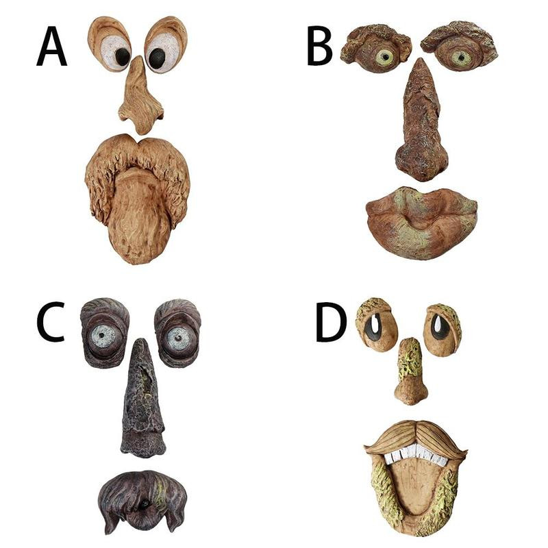 Old Man Tree Hugger Garden Art Outdoor Tree Funny Bark Face Tree Čudne crte lica Uskrs Kreativni rekviziti Vrtna dekoracija