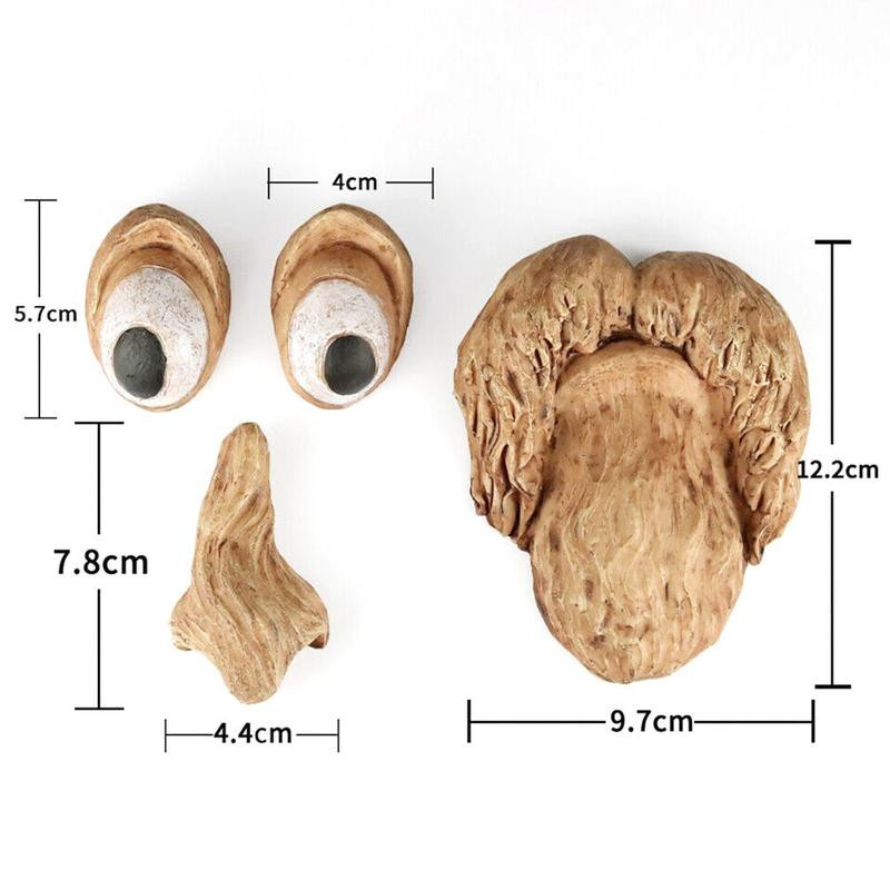 Old Man Tree Hugger Garden Art Outdoor Tree Funny Bark Face Tree Čudne crte lica Uskrs Kreativni rekviziti Vrtna dekoracija