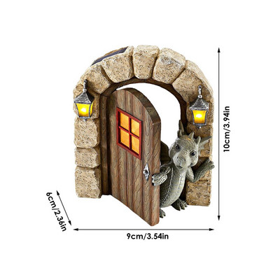 Mažasis drakonas dinozauras, meditacija, knygos skaitymas, skulptūra figūrėlė sodas, namų dekoras, dervos ornamentas