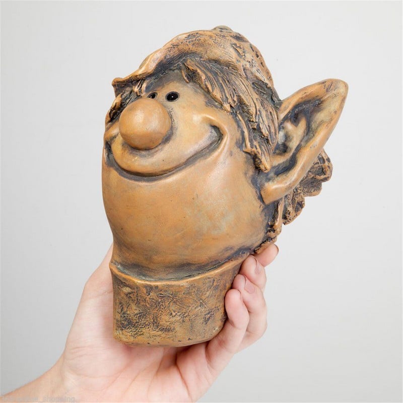 Garden Tree Hugger Funny Face Ornamente Realiste Rășină Artizanat Metal Curte Artă Pentru a Decora Pentru Grădina Acasă