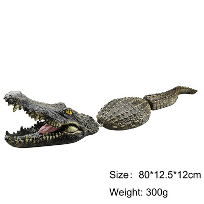 Kūrybingas derva plaukiojantis krokodilo begemoto baisus statula lauko sodo tvenkinio dekoravimas namų sodo Helovino dekoro ornamentas