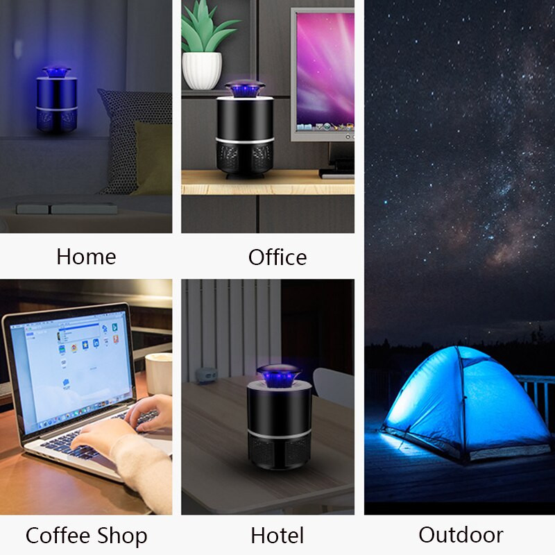 Elektriskā moskītu atbaidīšanas lampa ar pretodu ventilatoru USB Fly Killer LED kukaiņu atbaidītājs mājas moskītu nosūcējs āram