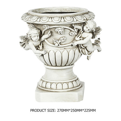 Ghiveci 3D de rășină cu înger pentru fată, suport pentru plante suculente, figurine, artizanat, pentru interior, grădină, curte, sat, statuie, decor