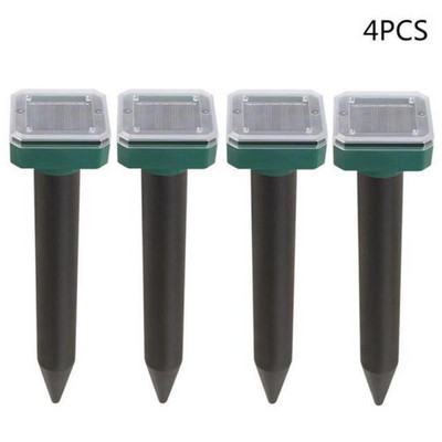 2/4 buc. Respingător solar pentru șobolani, respingător cu ultrasunete pentru lilieci, pentru grădină, pentru a descuraja dăunătorii, în aer liber, cu ultrasunete, pentru a respinge dăunători Dispozitiv de capcană pentru șoareci