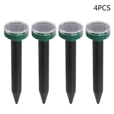 2/4 buc. Respingător solar pentru șobolani, respingător cu ultrasunete pentru lilieci, pentru grădină, pentru a descuraja dăunătorii, în aer liber, cu ultrasunete, pentru a respinge dăunători Dispozitiv de capcană pentru șoareci