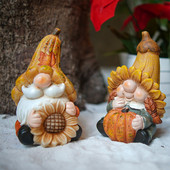 HONGLAND 2 vienetų nykštukų ornamentas sodo lauko skulptūra statula miegamojo ornamentas