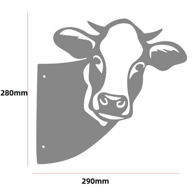 Ūkis žvilgčiojanti karvė Balkono kiemas Dekoratyvinis metalinis Sodo Meno Apsauga Kabantys Papuošalai Karikatūros Lauko Statulos Namų Meno Papuošalai