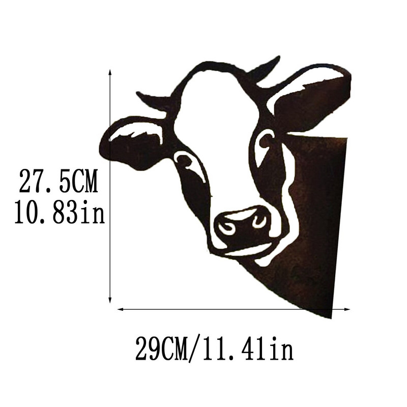 Ūkis žvilgčiojanti karvė Balkono kiemas Dekoratyvinis metalinis Sodo Meno Apsauga Kabantys Papuošalai Karikatūros Lauko Statulos Namų Meno Papuošalai