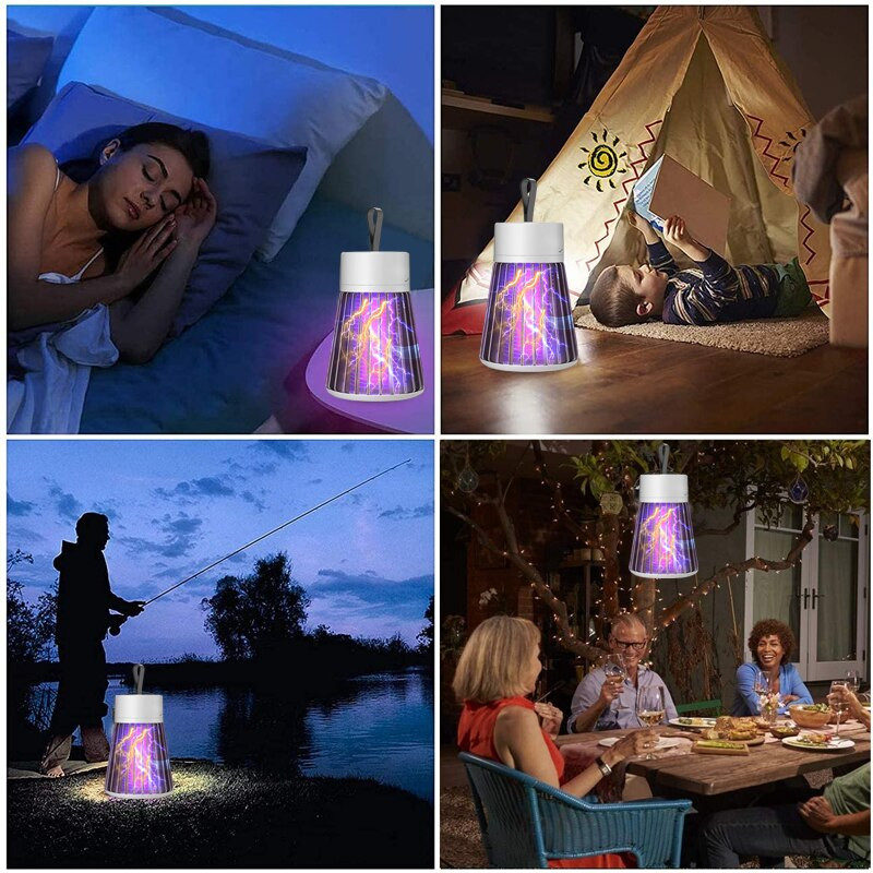 Prijenosna električna svjetiljka protiv komaraca USB ubojica insekata LED zamka za komarce Punjiva lampa protiv insekata