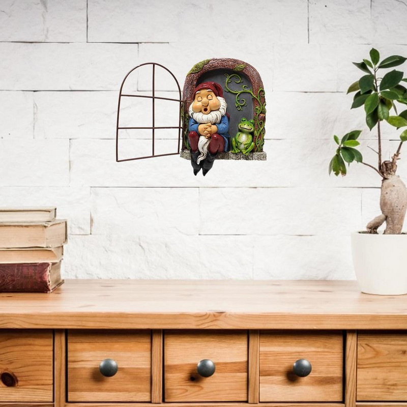 Kūrybingas miegančių sodo nykštukų ir varlių kiemo ornamentas miegančio sodo nykštuko statulėlės figūrėlės sodo aksesuarų dekoravimas