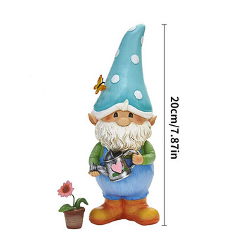 Нов градински приятел Gnome Открит градински Gnome Friend Забавна градинска статуя от смола Сладък занаят Градинска декорация Подарък за рожден ден