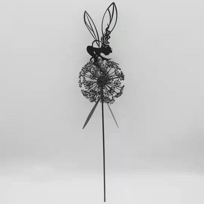 Vrtni vilinski ukrasi kolac maslačak Metalna silueta vilenjaka Ornament Vile Pixies Minijaturne skulpture Umjetnički dekor travnjaka