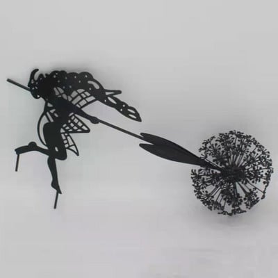 Vrtni vilinski ukrasi kolac maslačak Metalna silueta vilenjaka Ornament Vile Pixies Minijaturne skulpture Umjetnički dekor travnjaka