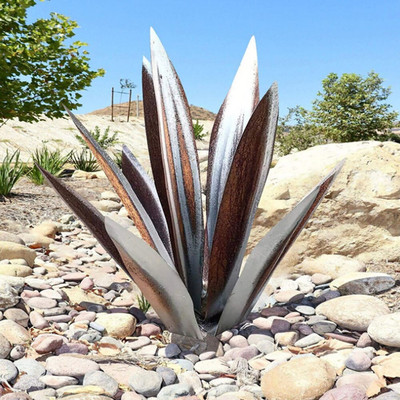 Lauko sodas, pasidaryk pats, metalo menas Tekila kaimiška skulptūra agavos statula namų sodui kiemo meno puošyba amatai skulptūros ornamentas